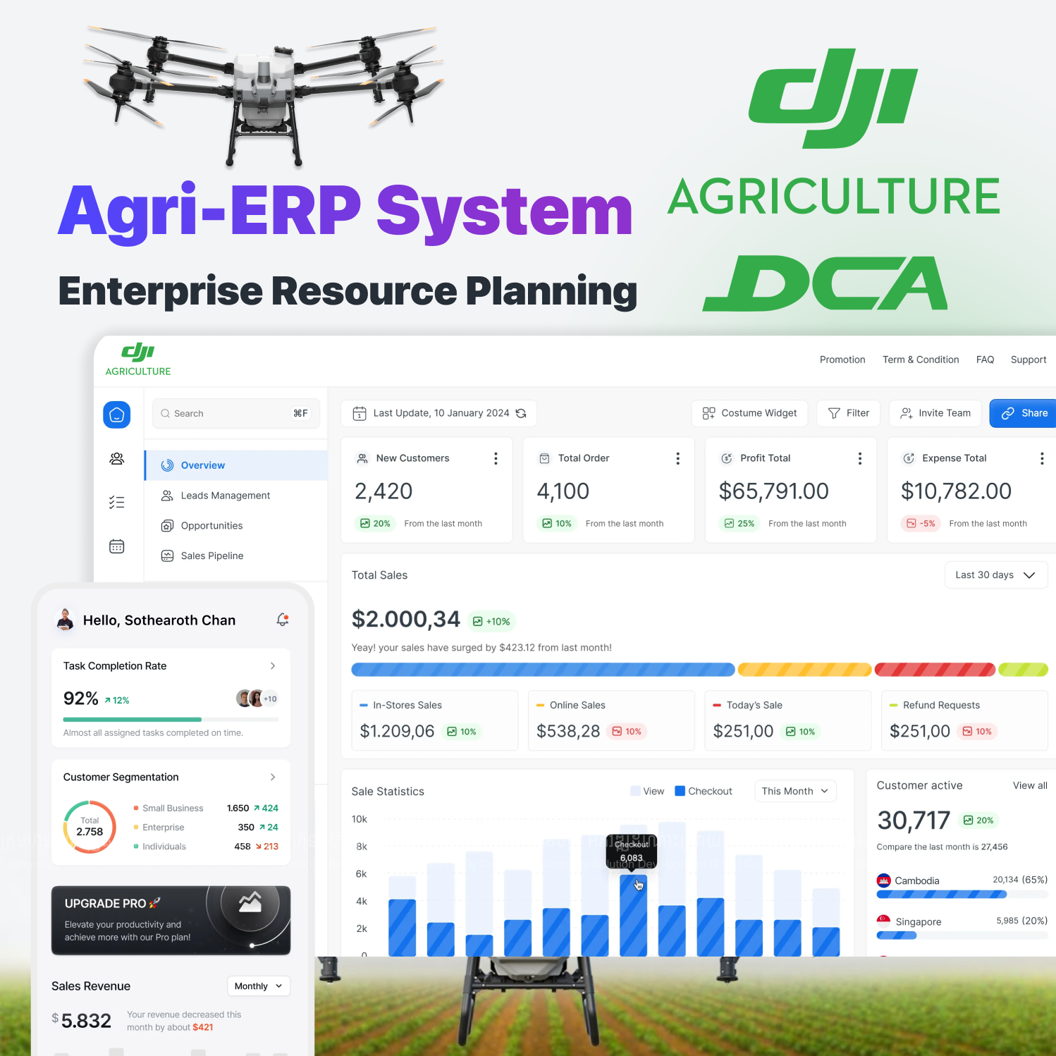 erp system for dji agriculture dca - TSD Software Development in Cambodia