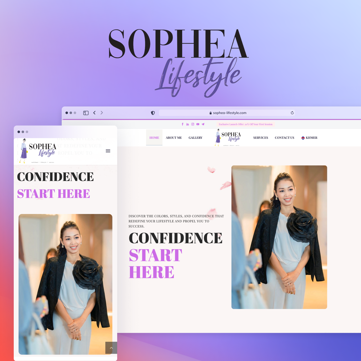 website for sophea lifestyle - TSD Software Development in Cambodia