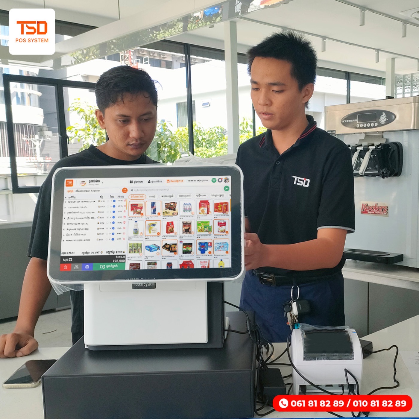 Gas station POS Cambodia: សូមថ្លែងអំណរគុណ ហ្គារ៉ាស់សាំង TELA អ៊ាបទ្រី 6 Offline and online POS working on all devices